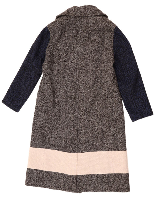 French Connection Palton dublu pentru femei UK 6 XS Gri Colorblock