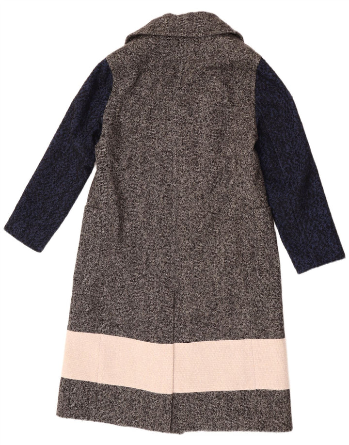 French Connection Palton dublu pentru femei UK 6 XS Gri Colorblock