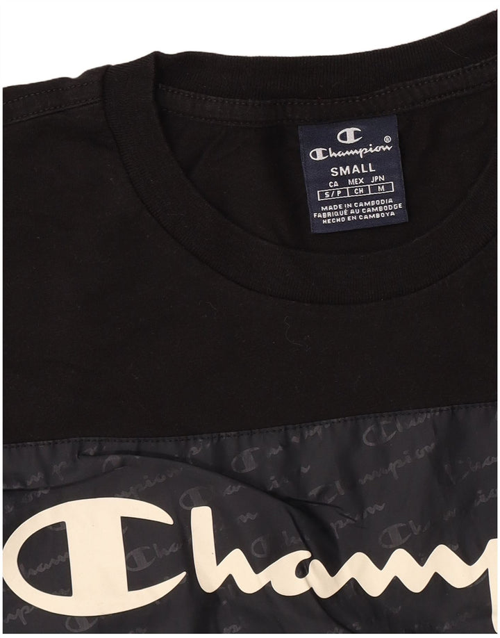 Tricou grafic pentru bărbați Champion Top mic negru colorblock