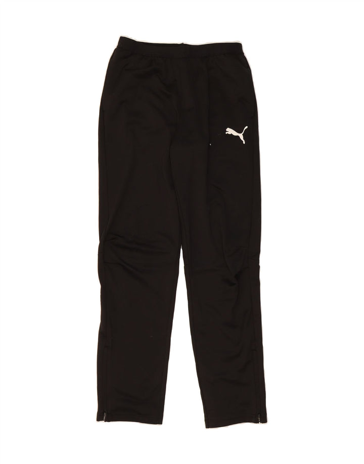 PUMA Boys Tracksuit Trousers 13-14 Years Black Polyester Vintage Puma and Second-Hand Puma from Messina Hembry 