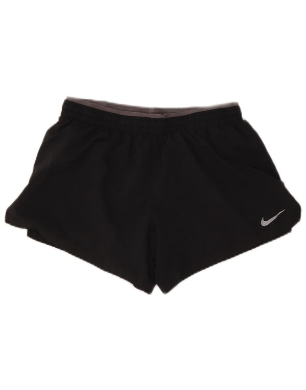 Pantaloni scurți sport Nike Dri Fit pentru femei UK 10 Small Gri Poliester