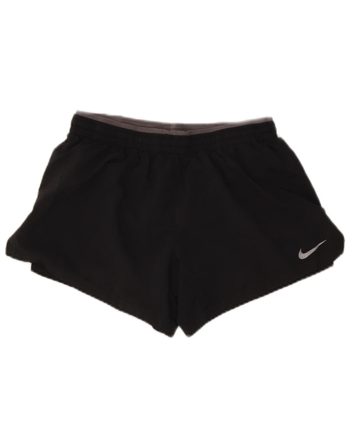 Pantaloni scurți sport Nike Dri Fit pentru femei UK 10 Small Gri Poliester