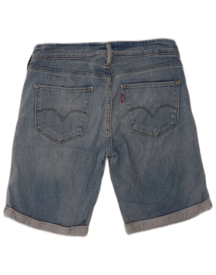 Pantaloni scurți din blugi pentru femei LEVI'S W28, bumbac albastru mediu