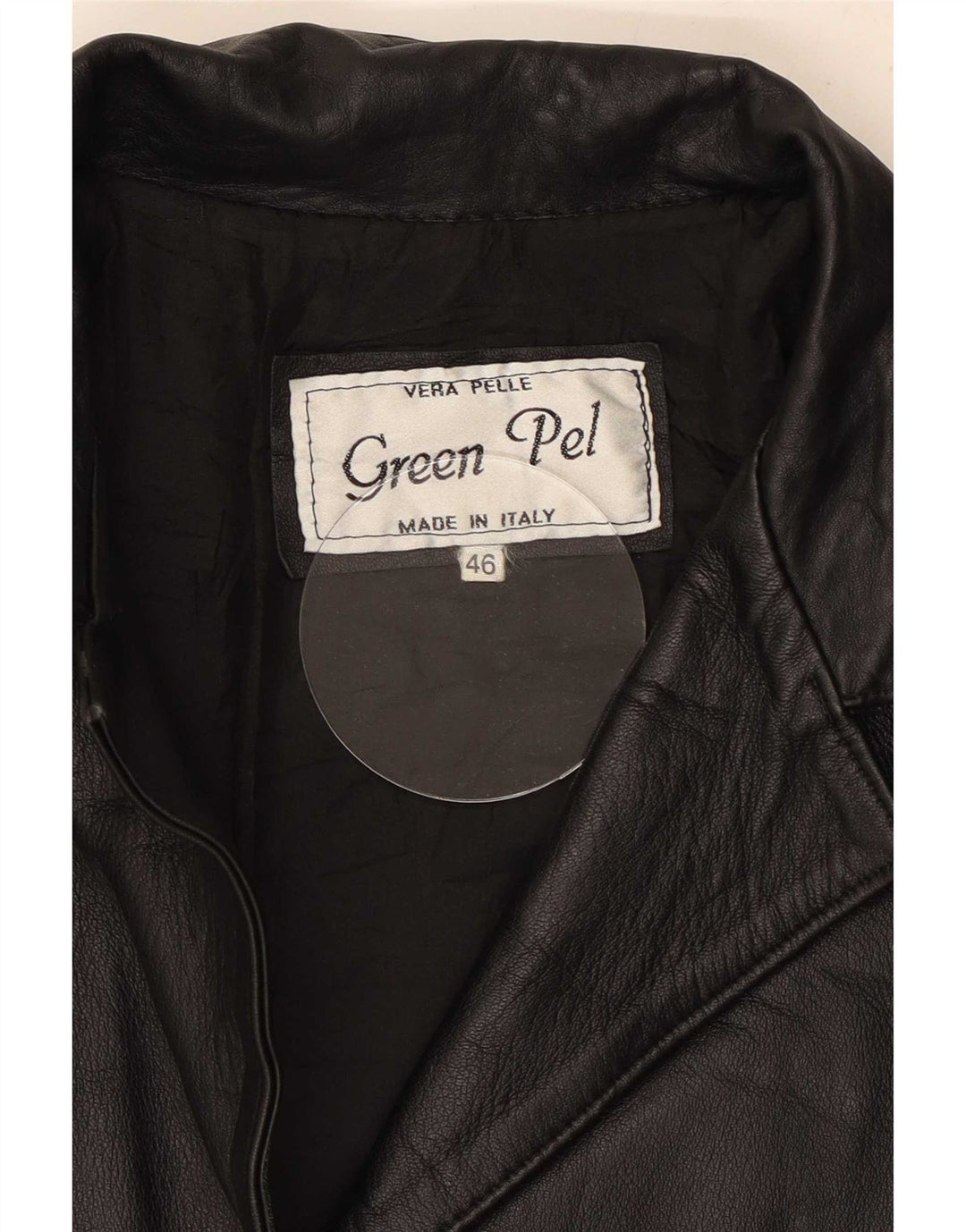 Palton din piele vintage pentru femei IT 46 mare negru