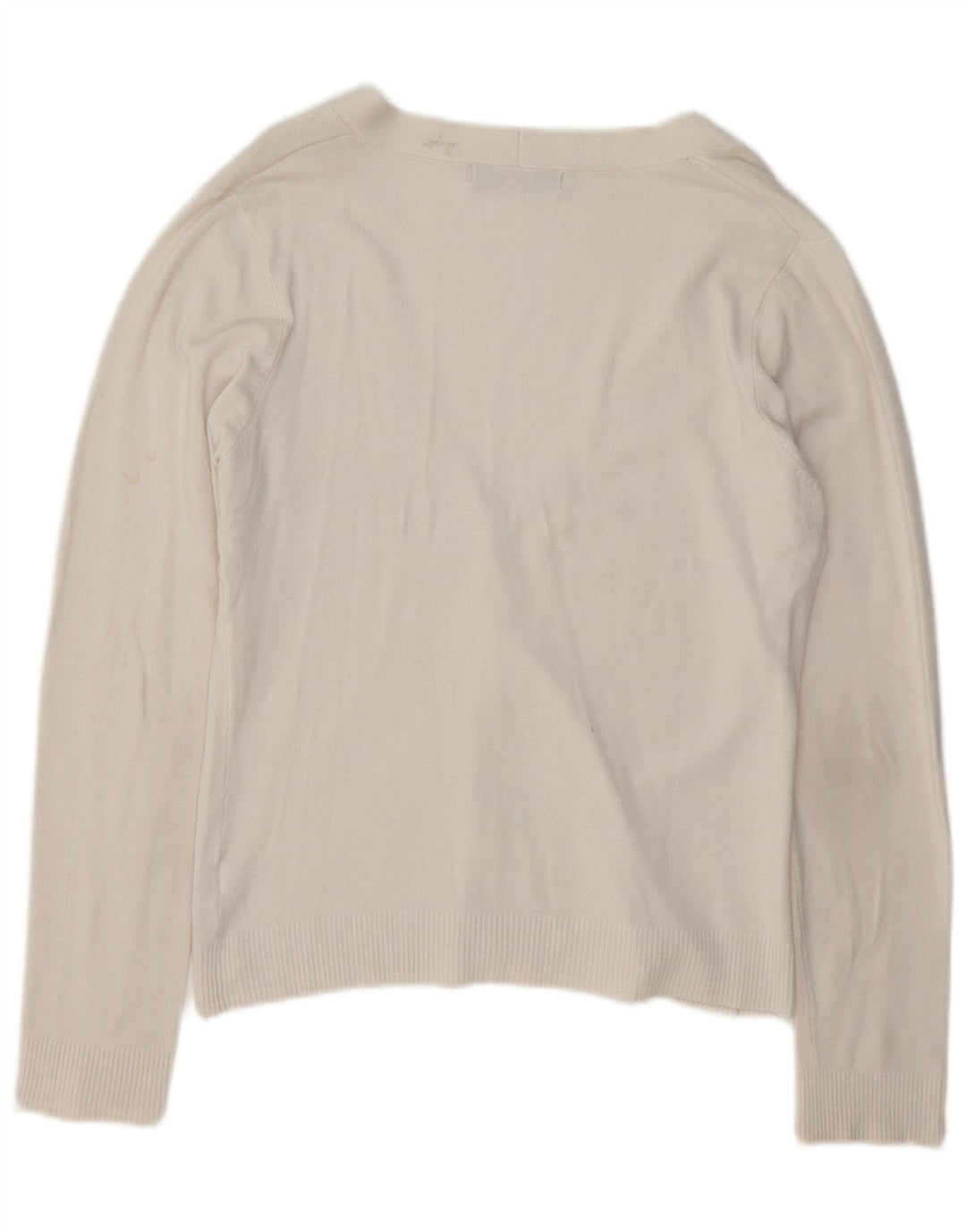 Pulover cardigan pentru femei Zara UK 16, mare, alb, raion