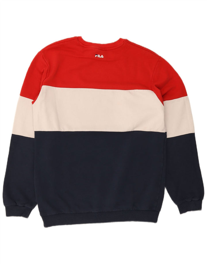 Pulover cu grafică Fila pentru bărbați, bumbac color bloc mediu, multicolor