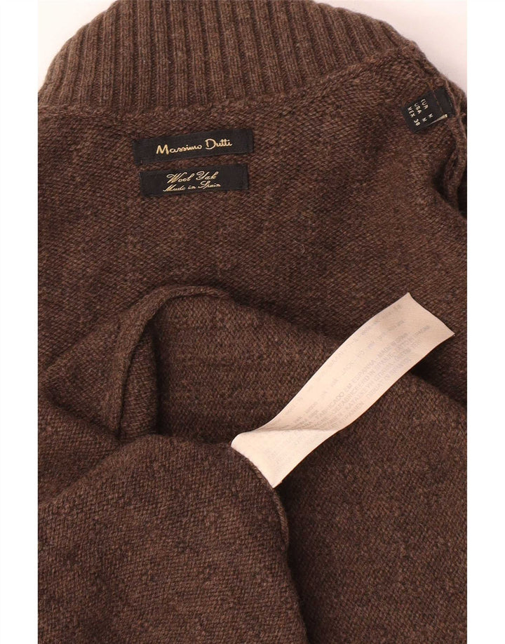 Pulover pentru femei Massimo Dutti cu gât rulat din lână maro mediu UK 12