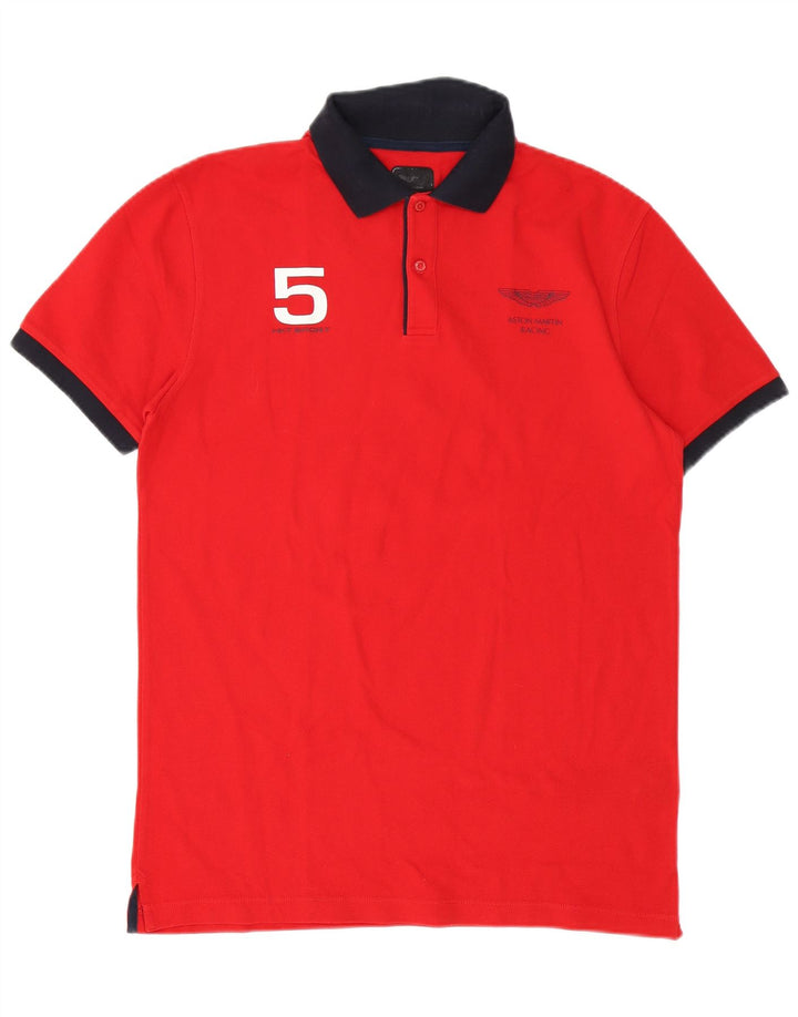 Tricou polo Hackett Rugby pentru bărbați, roșu mediu, bumbac