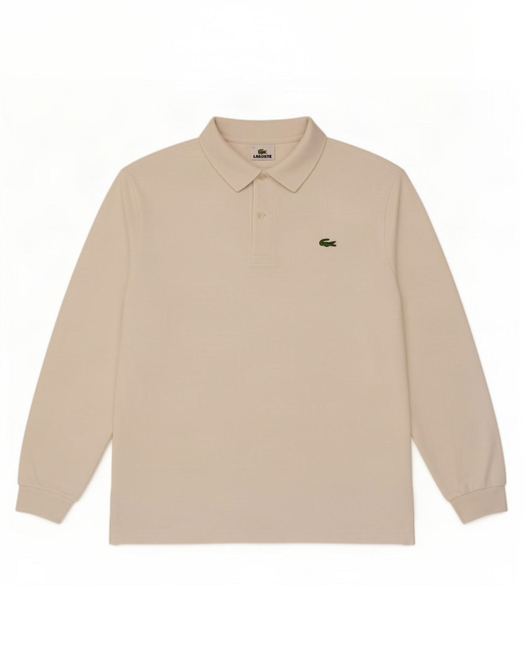 Tricou polo pentru bărbați cu mânecă lungă Lacoste Mărimea 4 Medium Alb