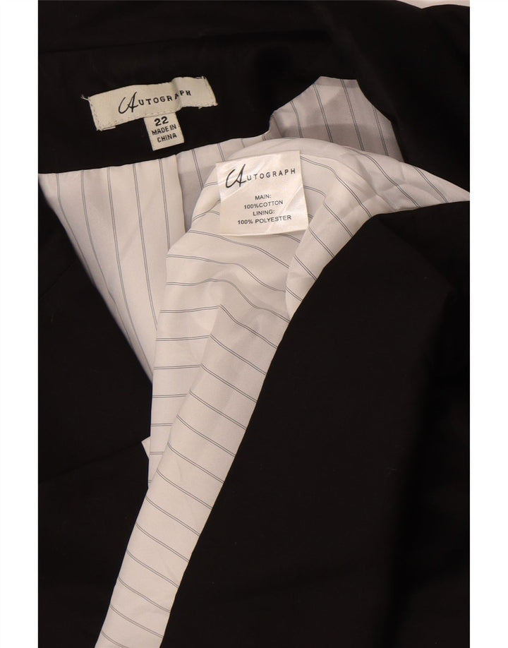 Jachetă pentru femei Marks & Spencer Autograph cu 3 nasturi, UK 22 3XL Negru