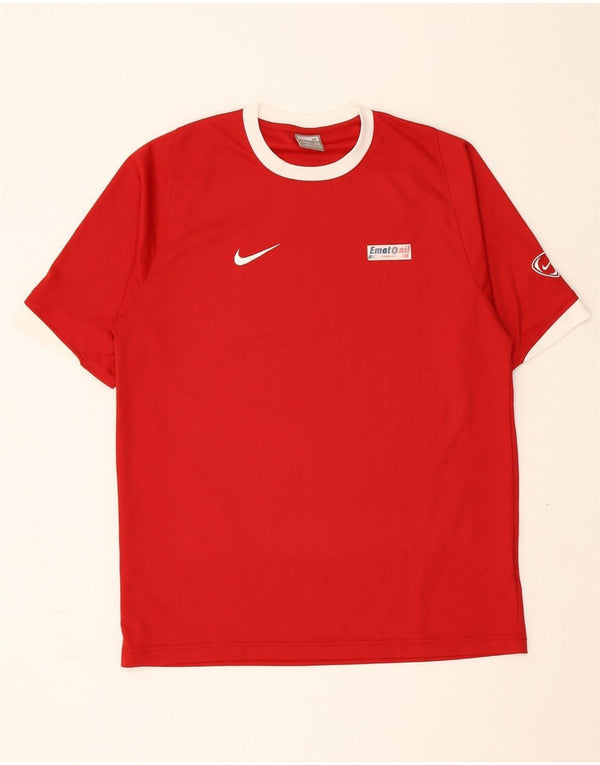 Tricou pentru bărbați NIKE Top UK 39/41 Medium Red Colorblock Poliester