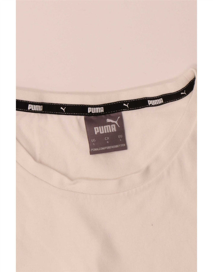 Tricou pentru bărbați Puma Top mare din bumbac alb