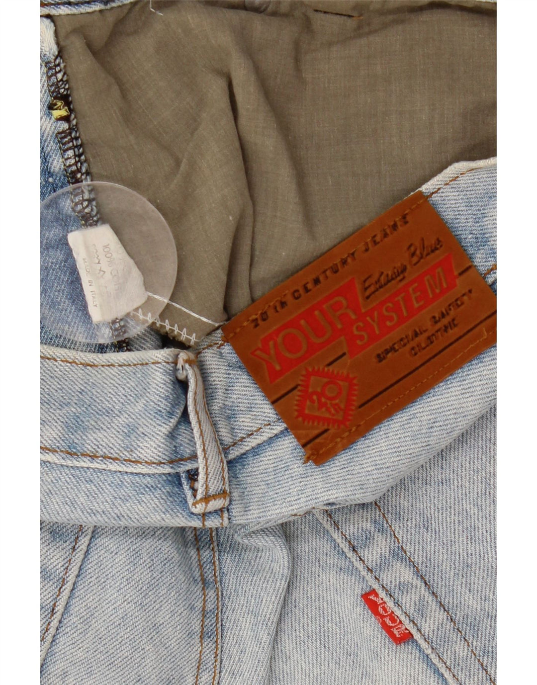 Blugi drepți pentru bărbați vintage W34 L30 bumbac albastru