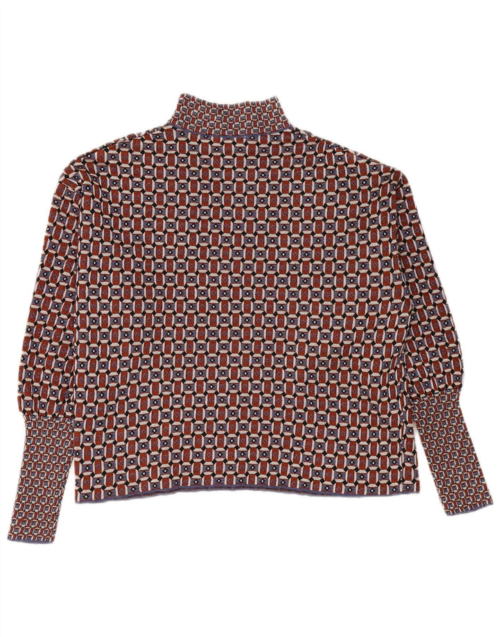 Pulover de damă ZARA cu gât țestoasă supradimensionat, UK 10 Mic Bordeaux