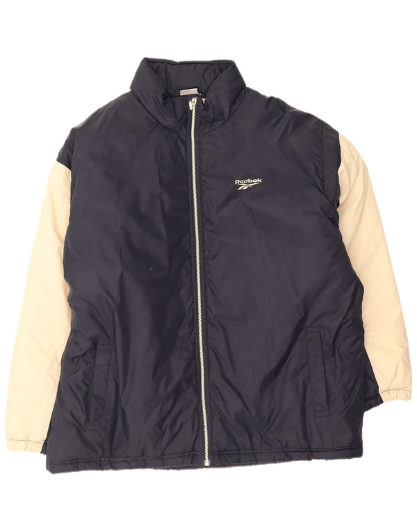 Jachetă Reebok Graphic Windbreaker pentru bărbați UK 42 XL, albastru bleumarin, color block
