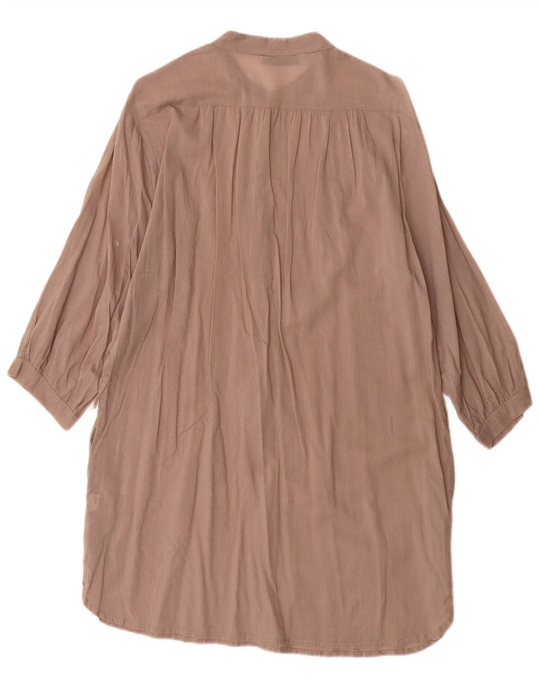 Rochie pentru femei Zara cu mâneci 3/4, UK 14, bumbac maro mediu