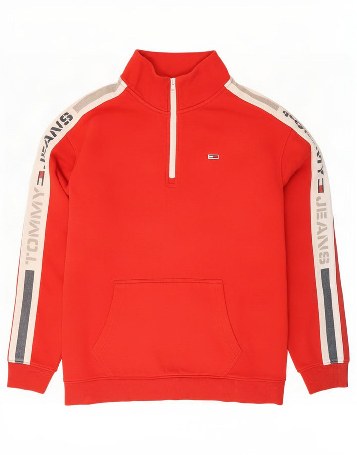 Hanorac grafic Tommy Hilfiger pentru bărbați, roșu mediu, color block