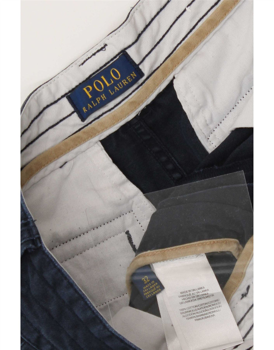 Pantaloni scurți cargo Ralph Lauren pentru bărbați W32, bumbac mediu albastru bleumarin