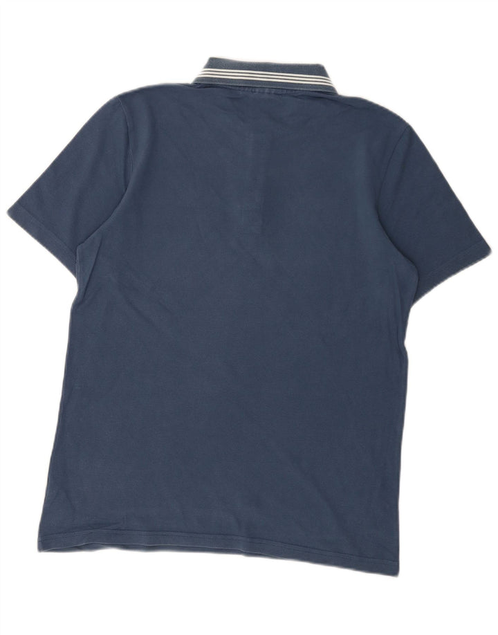 Tricou polo pentru bărbați Adidas mic, albastru bleumarin, bumbac