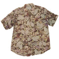 Cămașă vintage pentru bărbați cu mânecă scurtă, vâscoză florală, multicoloră, medie