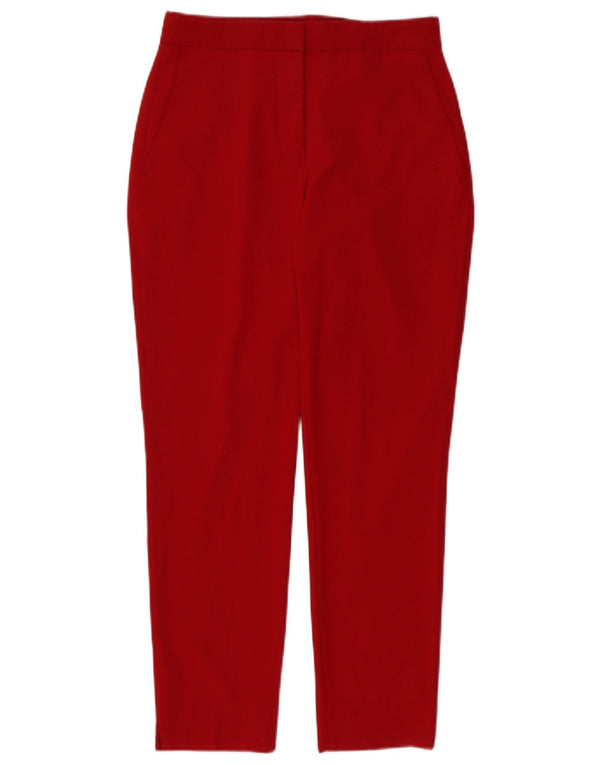 Pantaloni chino conici pentru femei Zara EU 34 2XS L24 L27 Poliester roșu