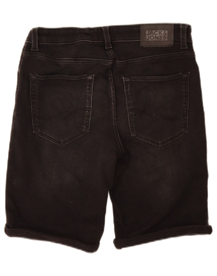 JACK & JONES Pantaloni scurți din denim obișnuiți pentru băieți 13-14 ani W26 bumbac negru