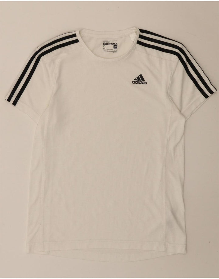 Tricou Adidas Climalite pentru femei Top UK 10 Small Poliester alb