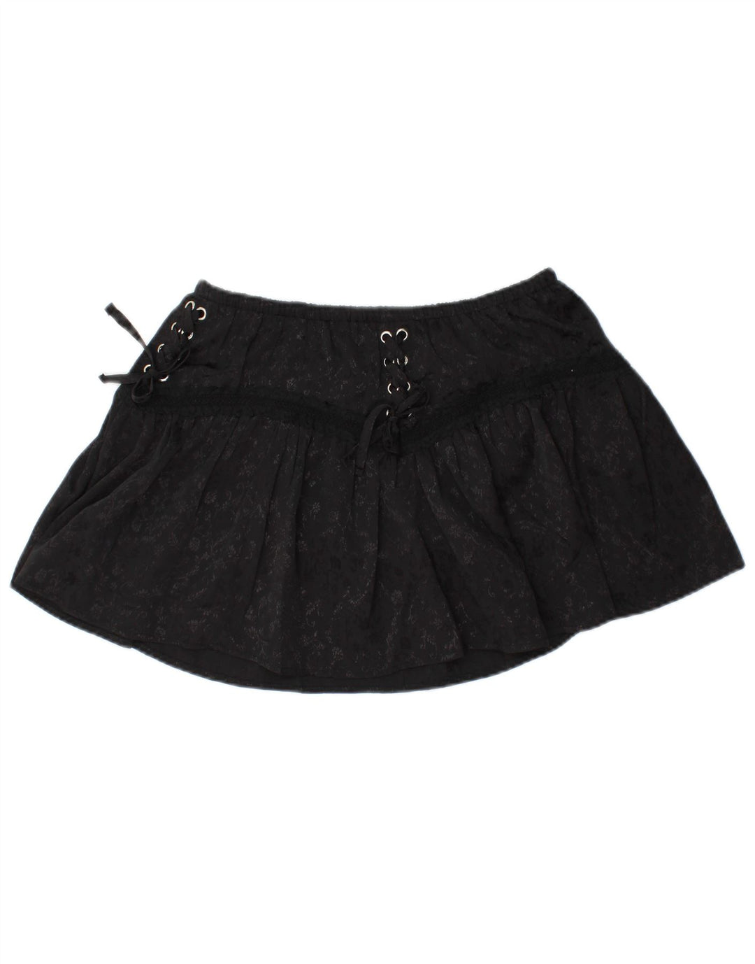 Fusta pentru femei Miss Selfridge UK 14 mare, negru, cu flori din poliester