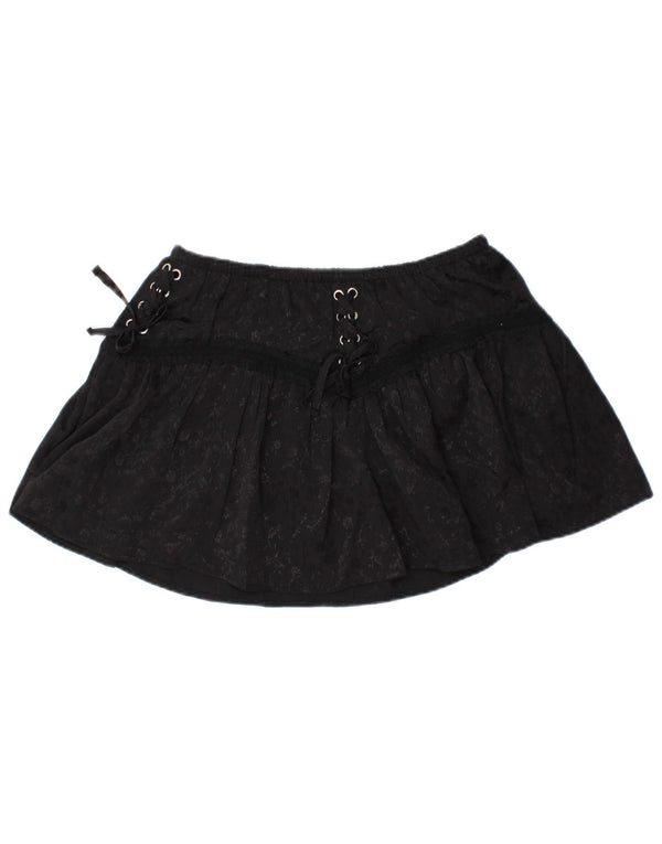 Fusta pentru femei Miss Selfridge UK 14 mare, negru, cu flori din poliester