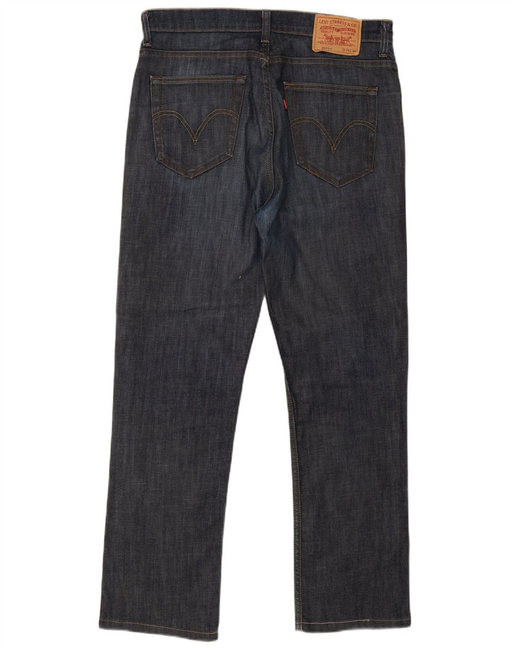 Blugi drepti pentru bărbați Levi's L34 L34 Bumbac bleumarin