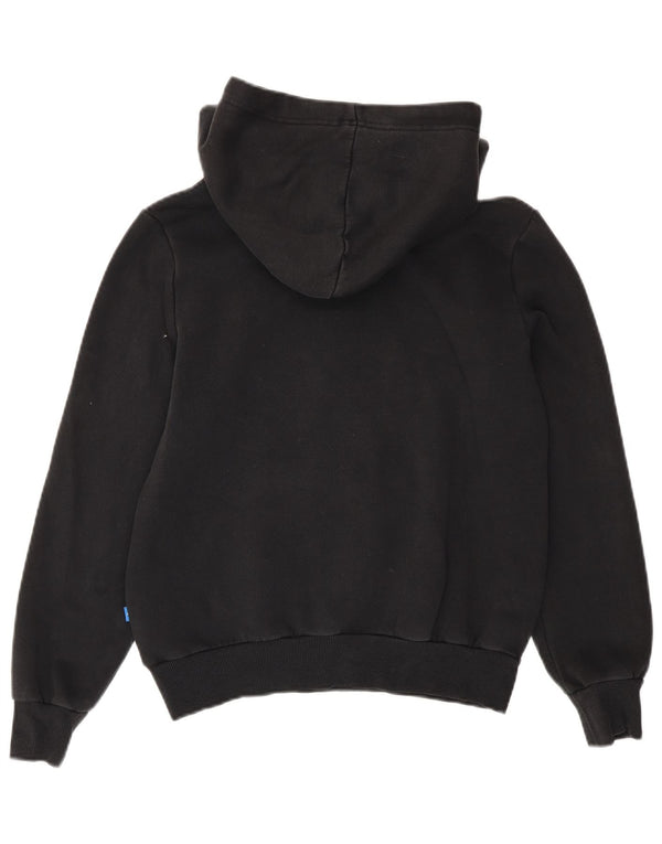 Pulover cu glugă supradimensionat cu grafic Adidas pentru femei UK 10 Bumbac negru mic