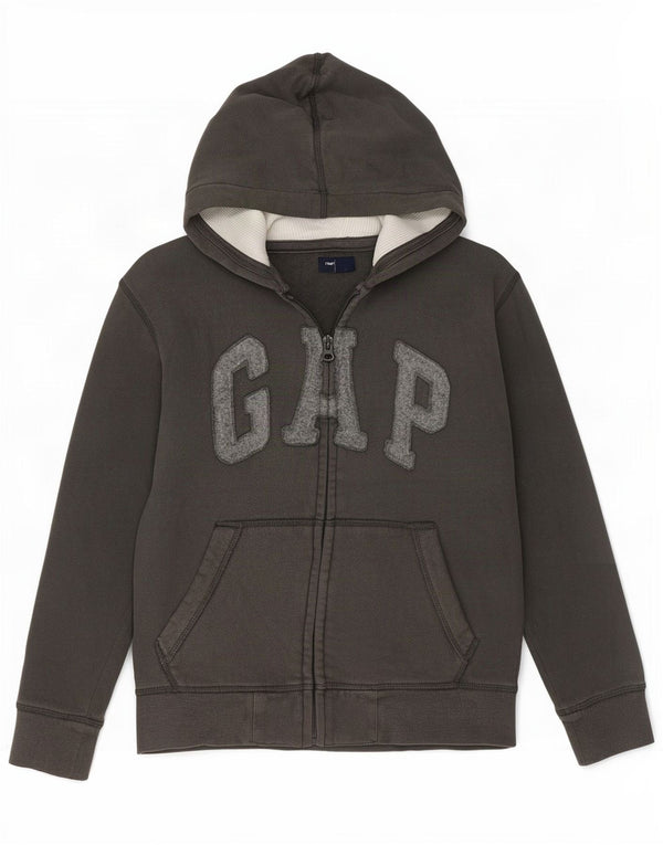 Pulover Gap Boys Graphic Zip Hoodie 8-9 ani bumbac gri