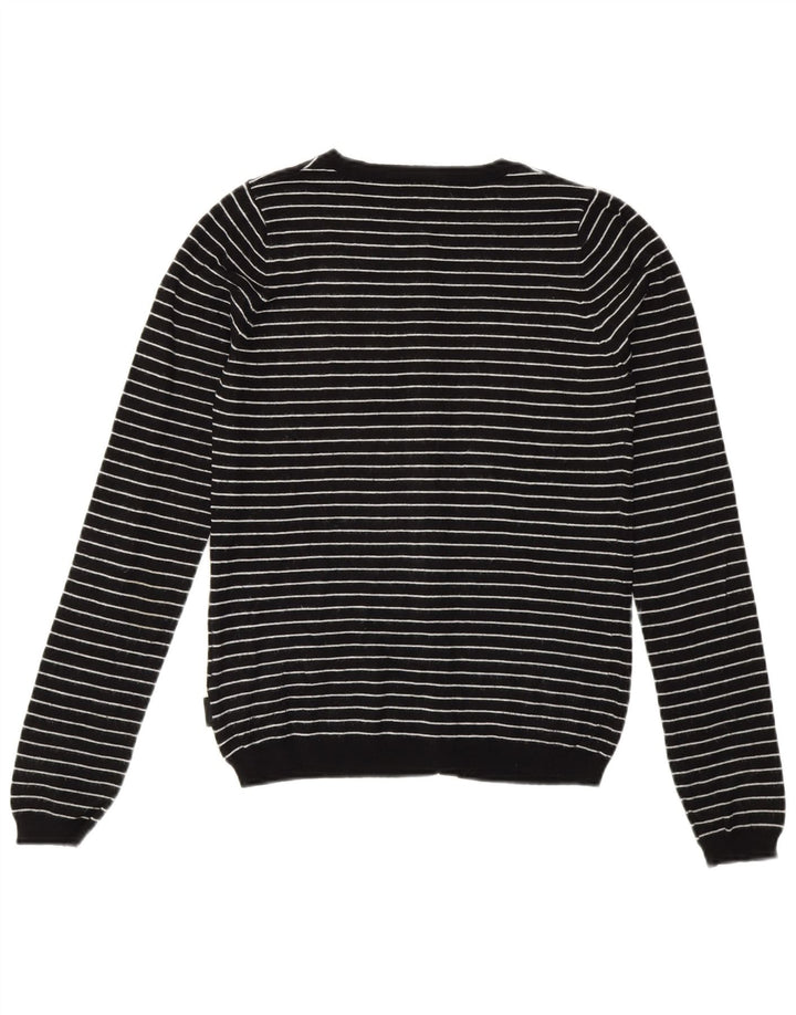 CALVIN KLEIN JEANS Pulover cardigan pentru fete 11-12 ani mare cu dungi negre