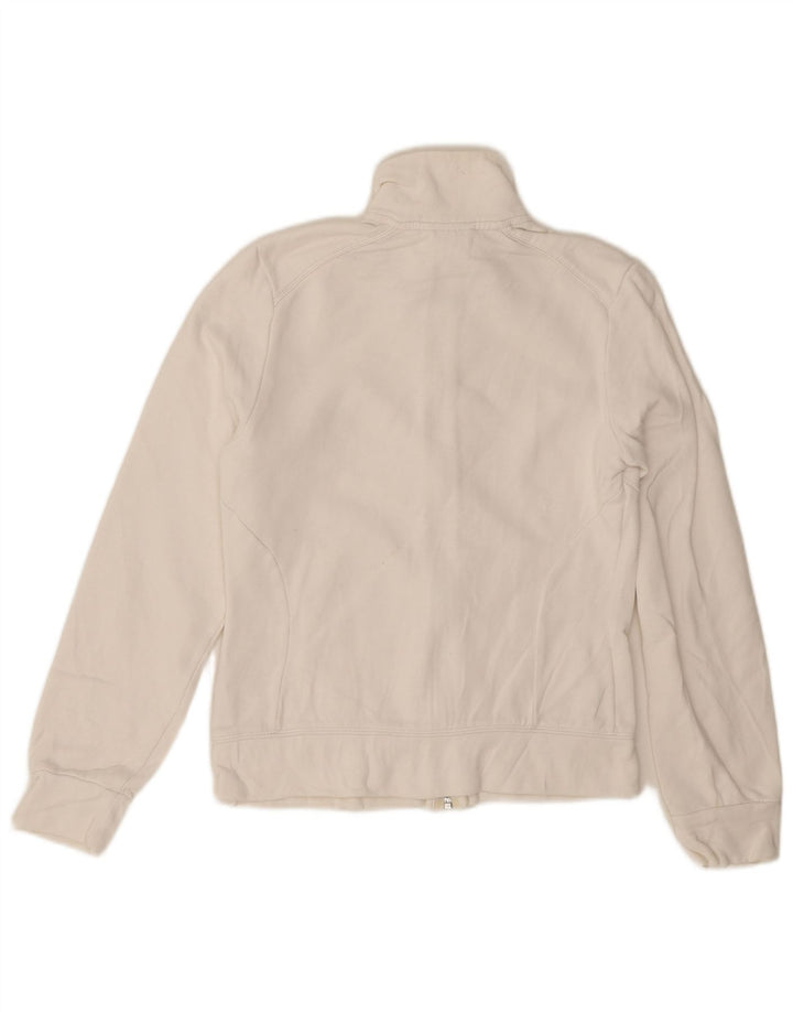 Jachetă de trening pentru femei Adidas UK 12, bumbac alb mediu