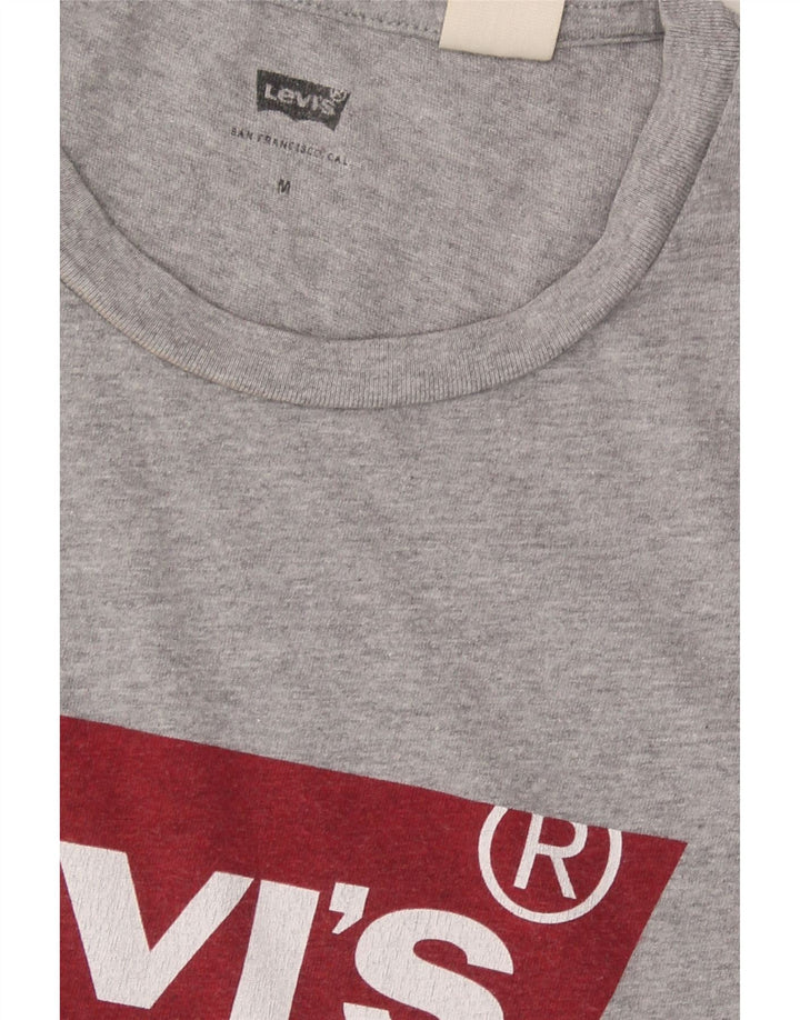 LEVI'S Mens Graphic T-Shirt Top Medium Grey Cotton Vintage Levi's and Second-Hand Levi's from Messina Hembry 