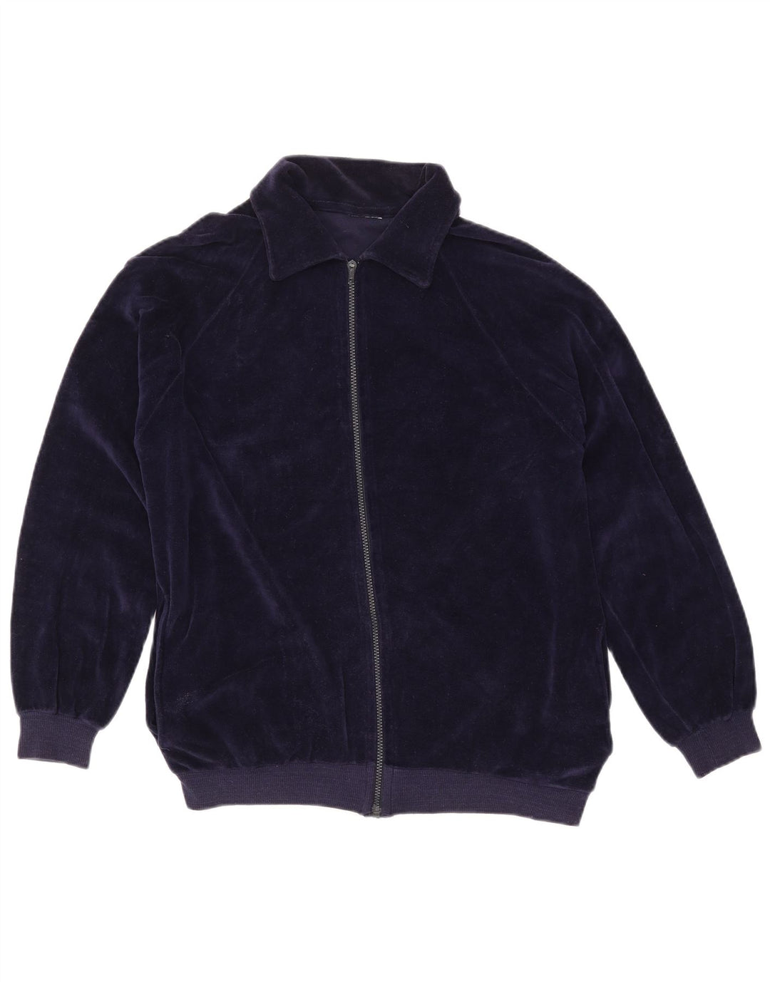 Jachetă de trening pentru femei VINTAGE UK 16 mare bumbac bleumarin