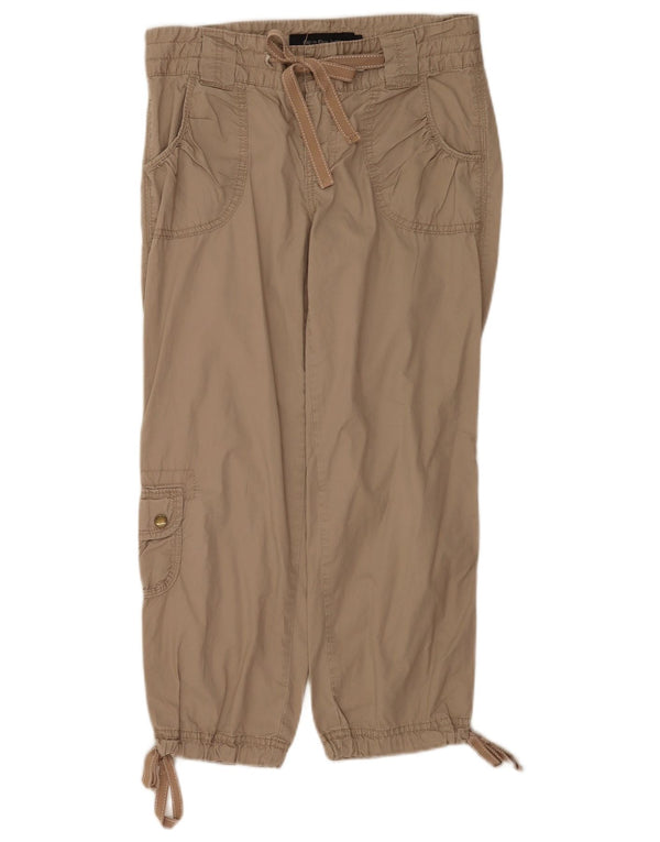 Calvin Klein Pantaloni Cargo Cropped Femei US 4 Small W30 L24 Bej Bumbac