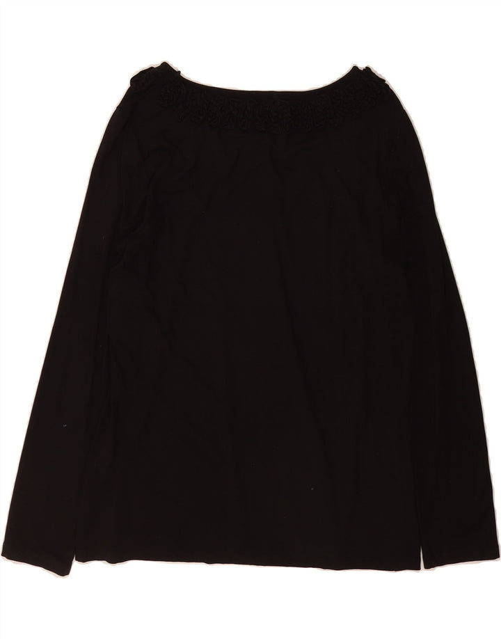 KRIZIA Womens Top Long Sleeve UK 12 Medium Black Vintage Krizia and Second-Hand Krizia from Messina Hembry 