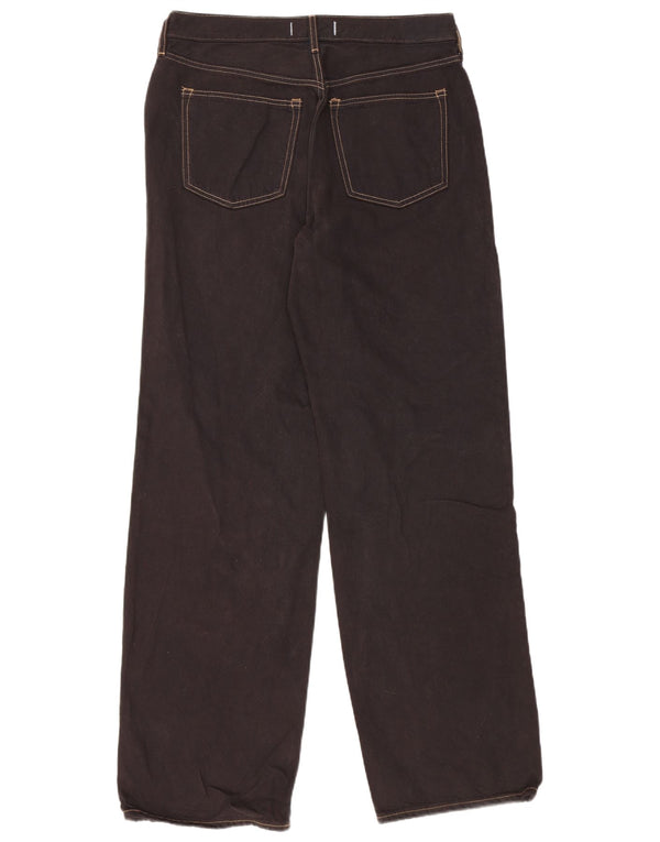 Blugi largi Abercrombie & Fitch pentru femei cu talie mare US 10 mare W30 L32 negri