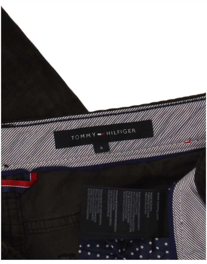 TOMMY HILFIGER Pantaloni subțiri din velur pentru femei US 6 Medium W30 L32 gri