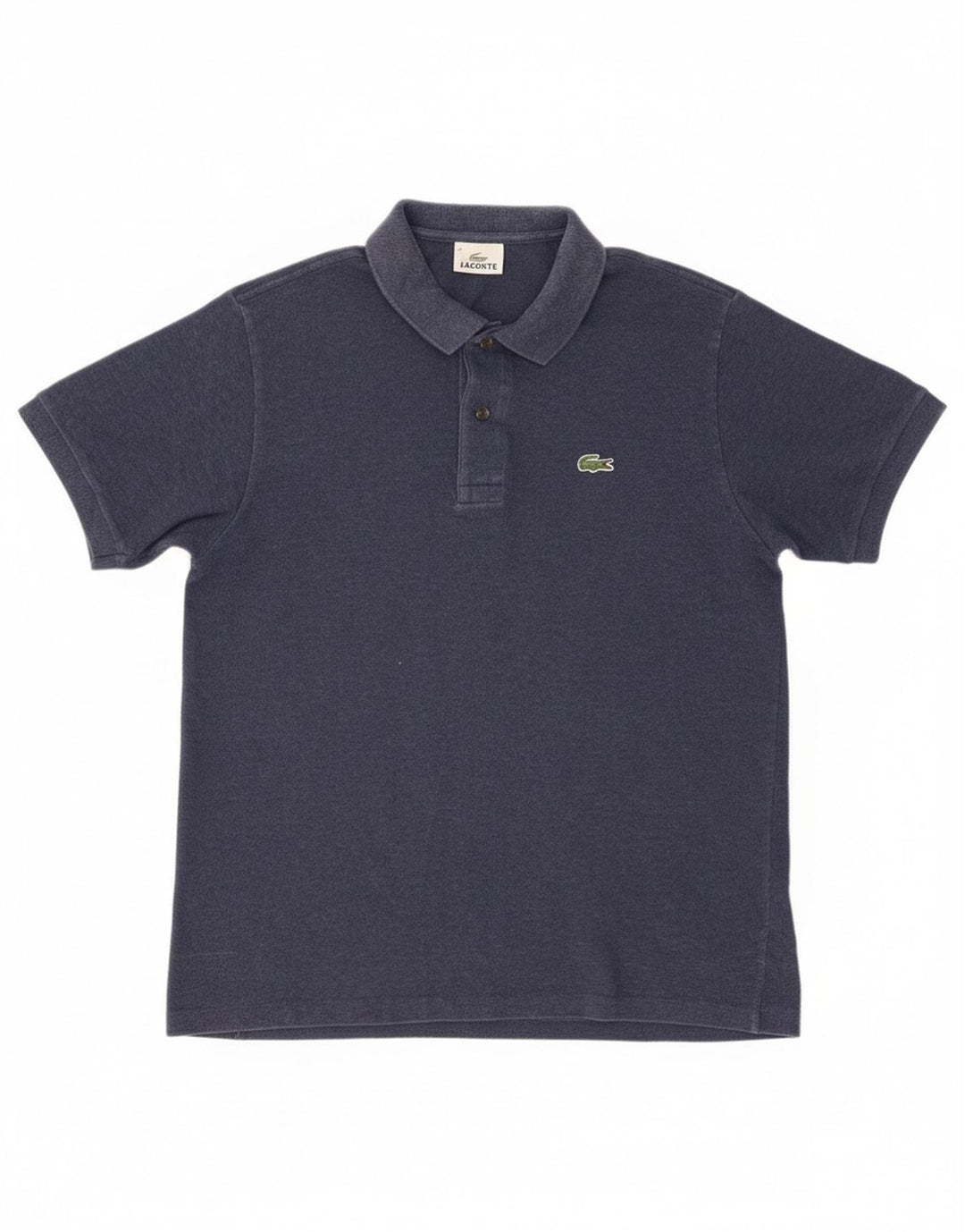 Tricou polo Lacoste pentru bărbați, mărime 4, bumbac albastru bleumarin mediu