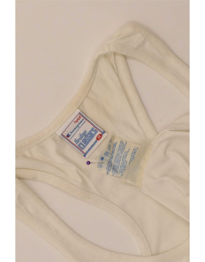Vestă Champion Womens Top UK 12 Medium White Bumbac