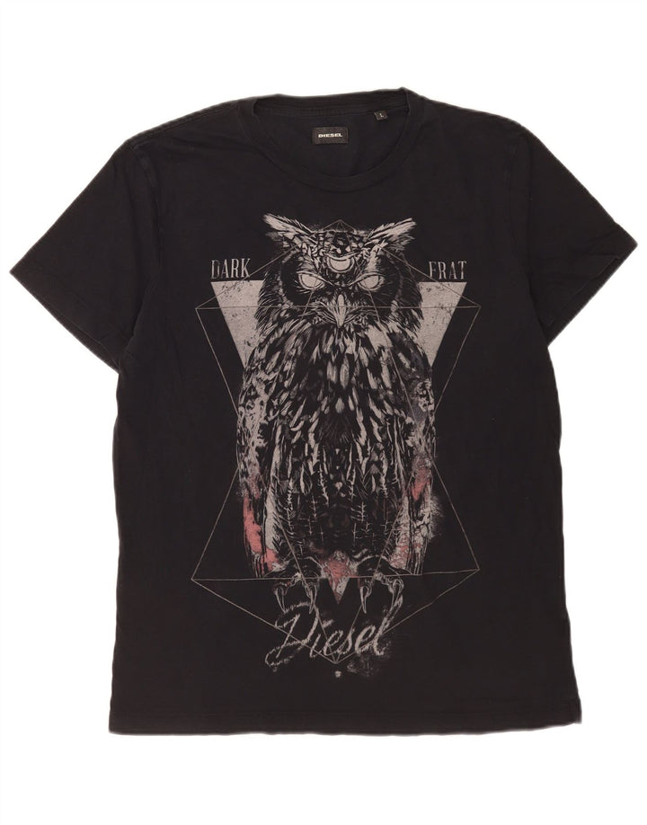 Tricou grafic pentru bărbați Diesel Top mare bleumarin