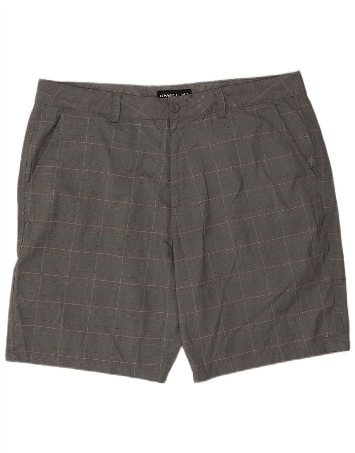 Pantaloni scurți chino pentru bărbați O'Neill W40 XL poliester cu carouri gri