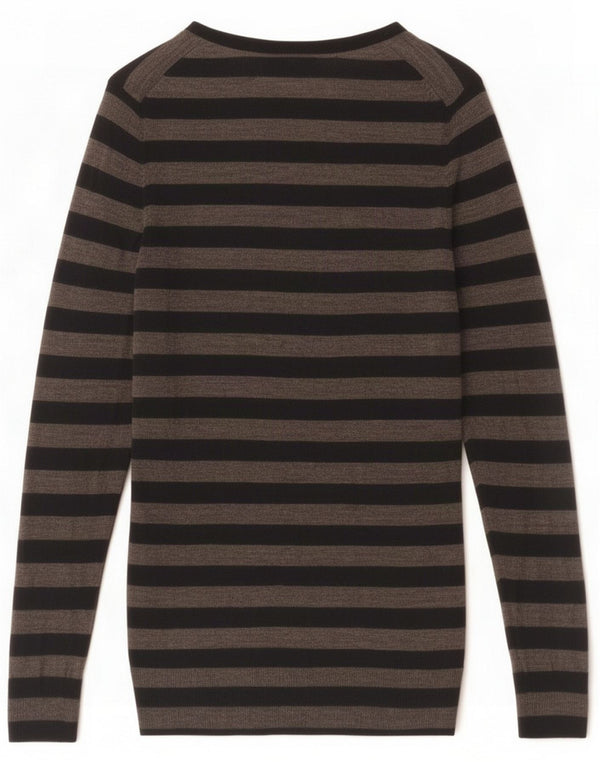 Pulover cardigan Hobbs pentru femei UK 10 Lână cu dungi gri mici