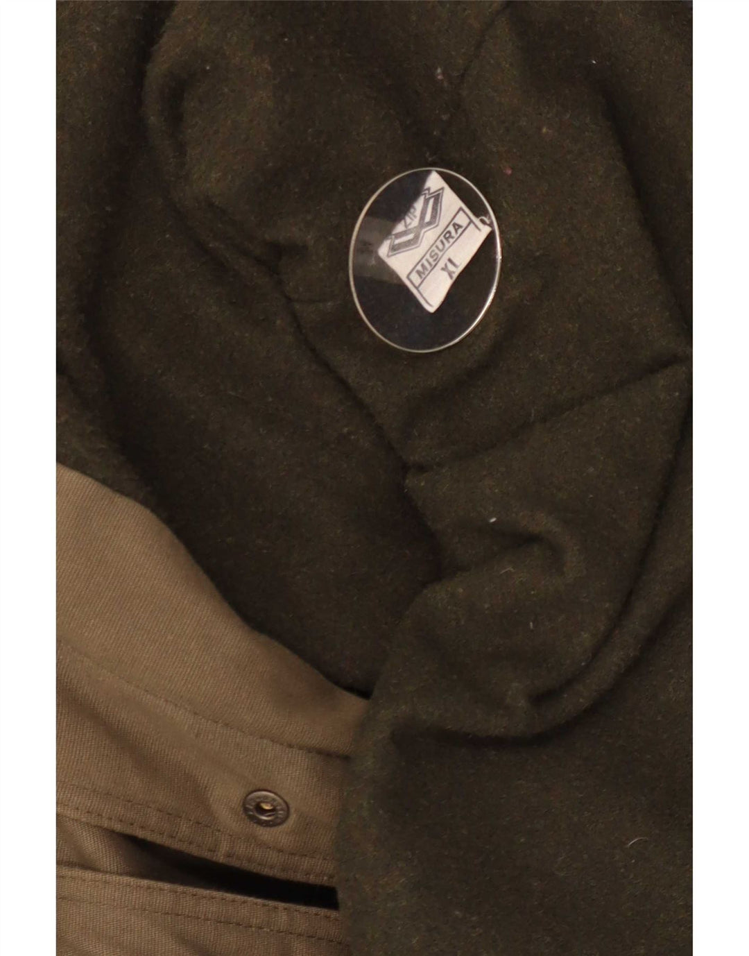 Duffle Coat supradimensionat pentru femei UK 18 XL bumbac kaki