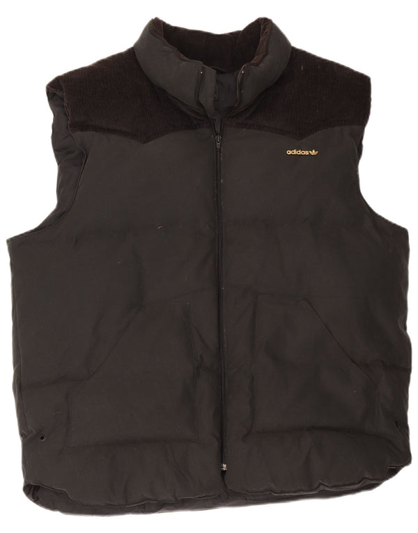 Gilet căptușit pentru bărbați Adidas UK 42 XL, negru, poliamidă color bloc