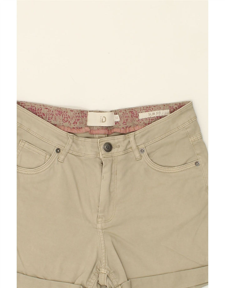 DACK'S Womens Slim Fit Casual Shorts IT 42 Medium W28  Beige Cotton Vintage Dack's and Second-Hand Dack's from Messina Hembry 