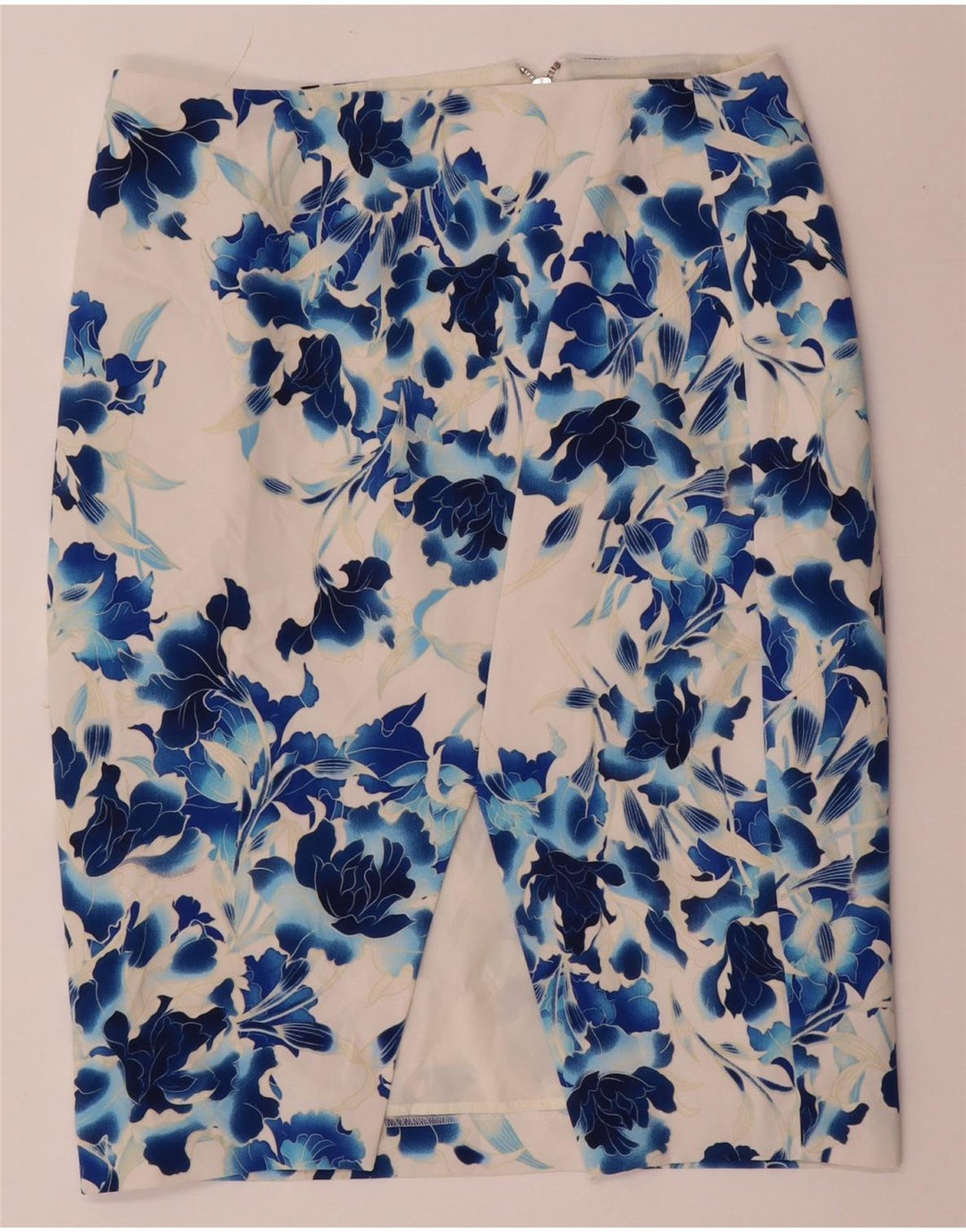 Fusta creion pentru femei Oasis UK 12 Medium W32 Poliester floral alb