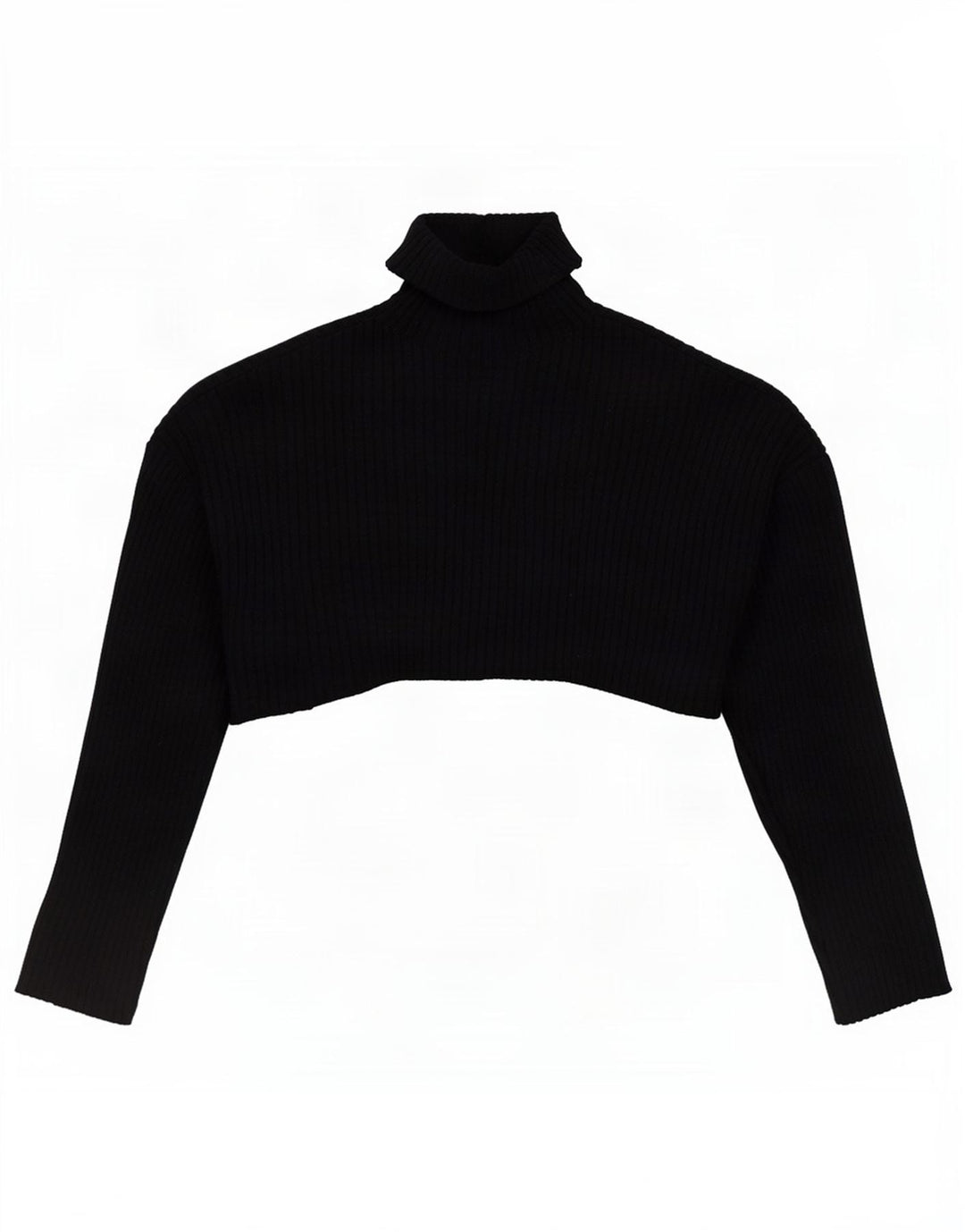 Pulover oversize pentru femei Zara, cu gât rulat, mic, negru